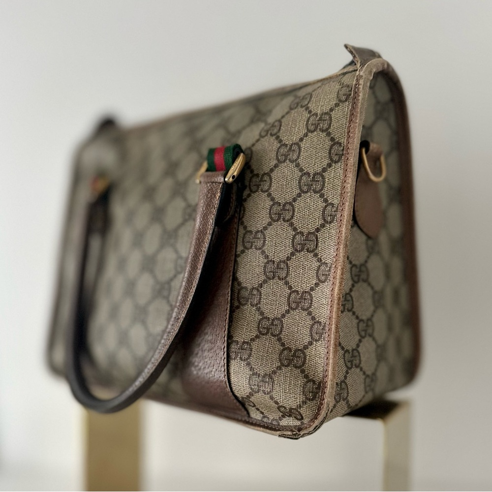 OFFERS!! Vintage Gucci Project Bag ! Gucci Top Handle Mini Boston Bag Beater - Picture 2 of 16